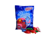 שקית בלונים צבעים מעורבים  100 יח'
